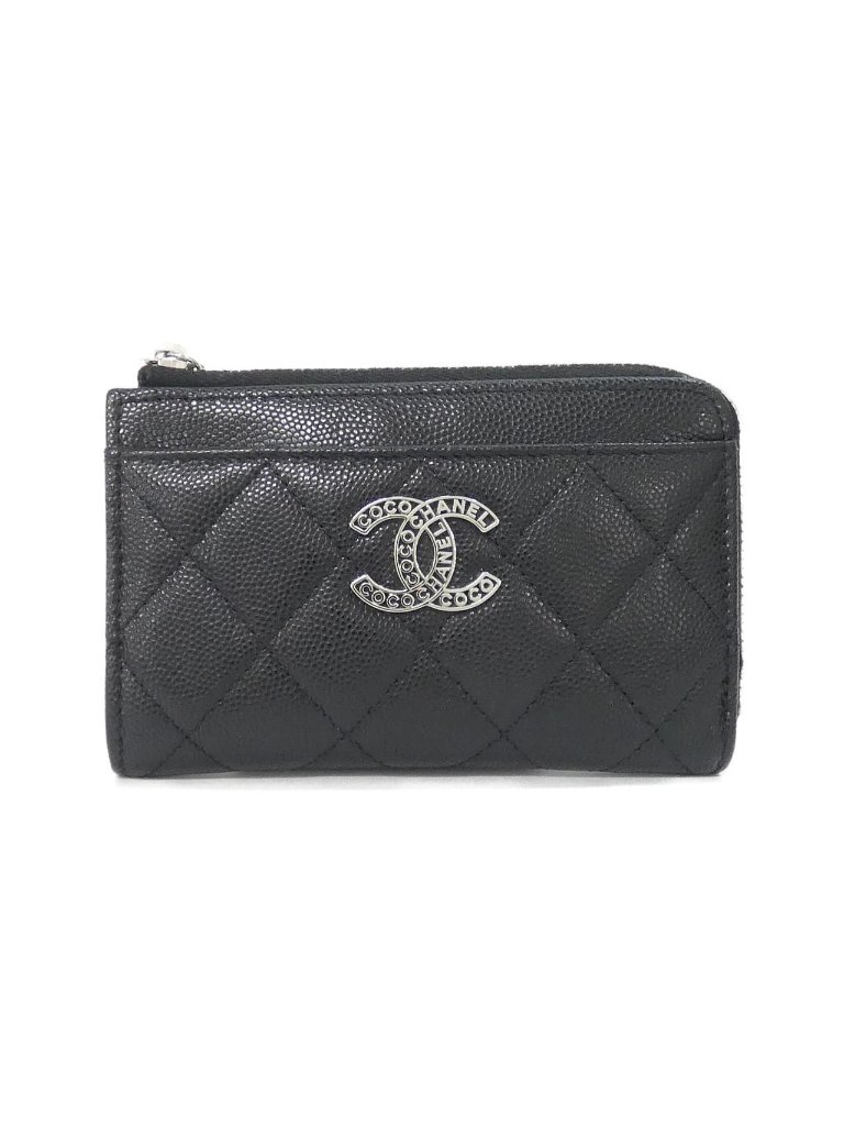 Chanel Card Case Card Holders Black
